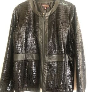 Black leather jacket